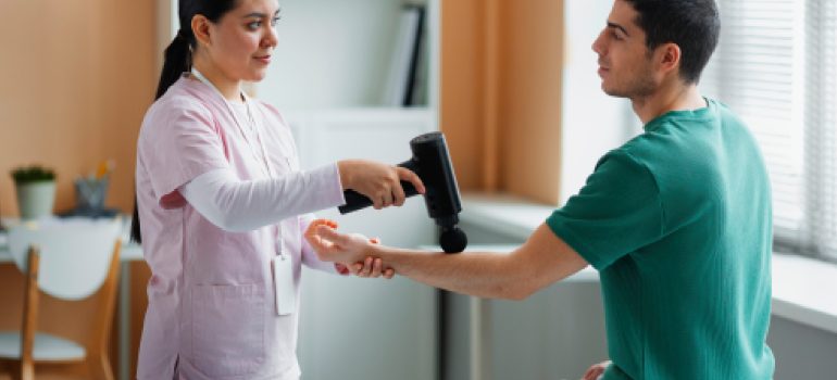 physiotherapist-performing-manual-soft-tissue-release-for-physio-for-upper-arm-pain
